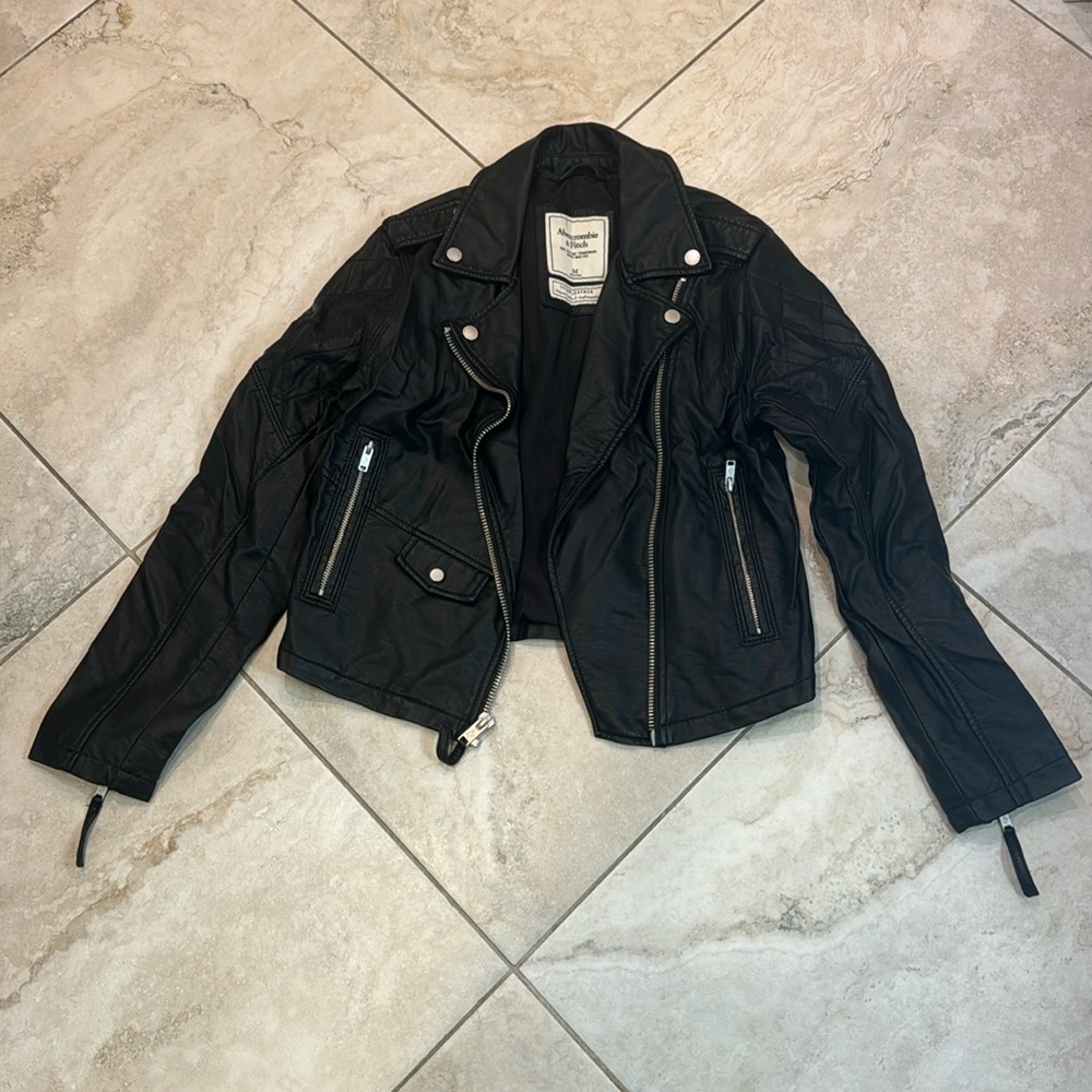 Abercrombie & Fitch Black Leather Jacket